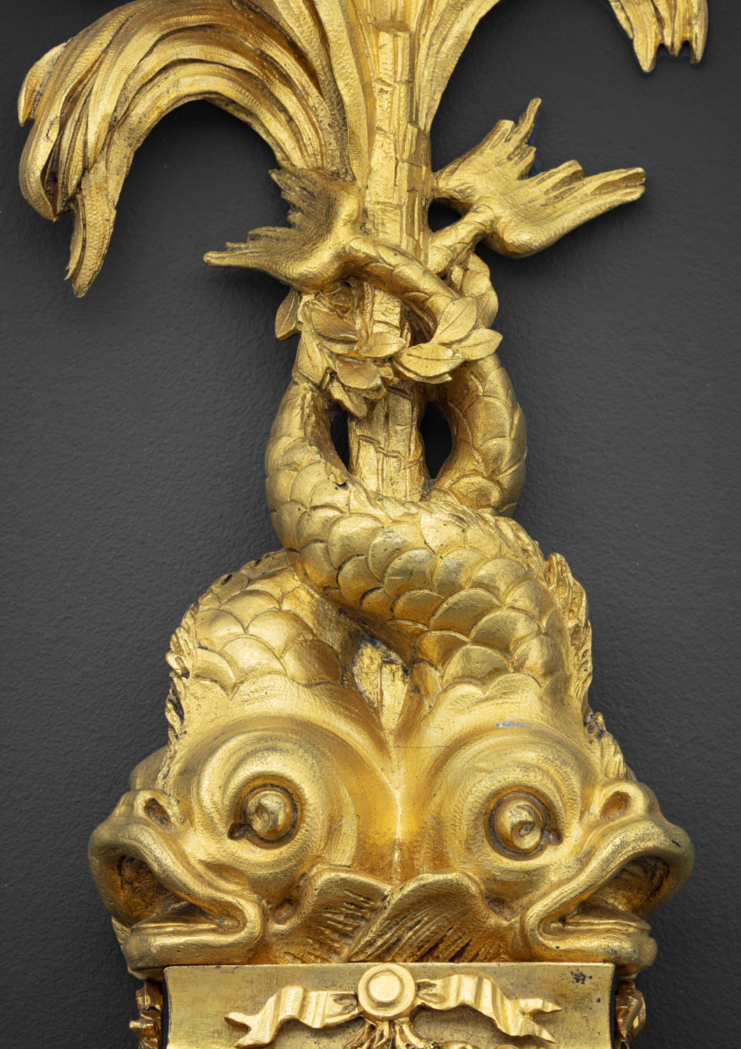 Pair of two-light gilt bronze wall sconces - Galerie Kugel