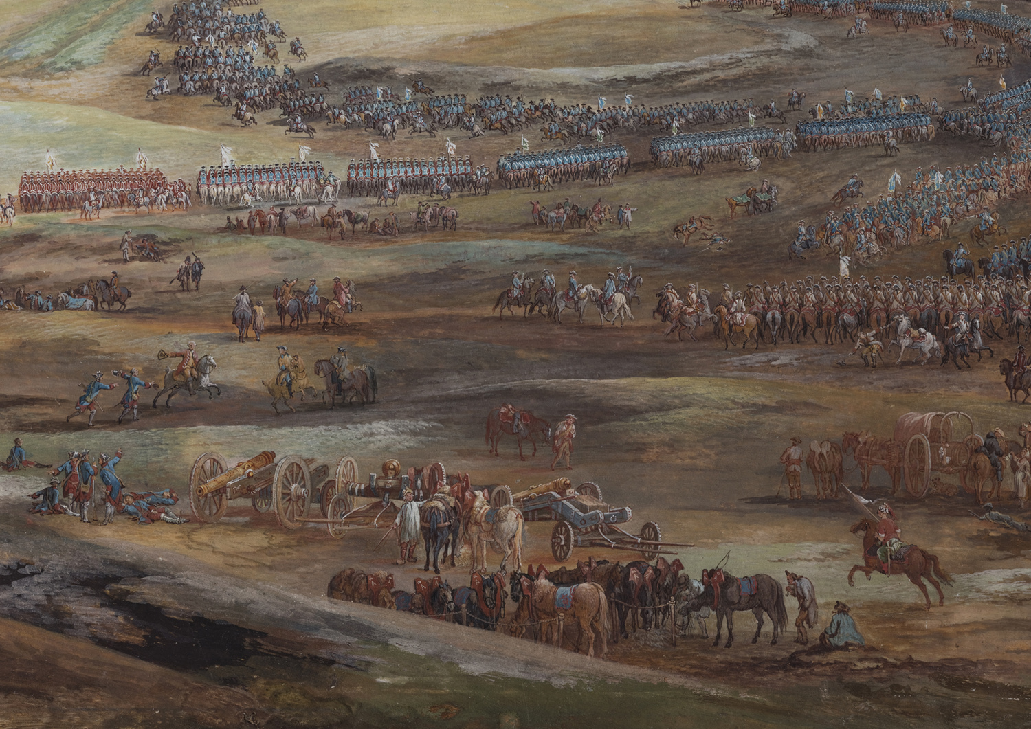 Vue cavalière de la bataille de Lawfeld, le 2 Juillet 1747 - Galerie Kugel