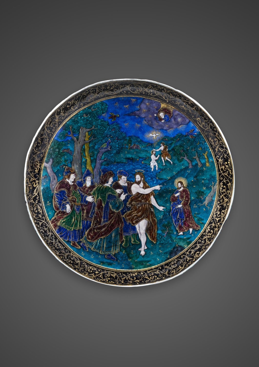 A polychrome Limoges enamel tazza - Galerie Kugel