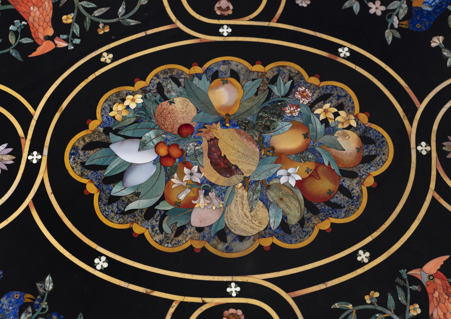A large pietra dura table top - Galerie Kugel