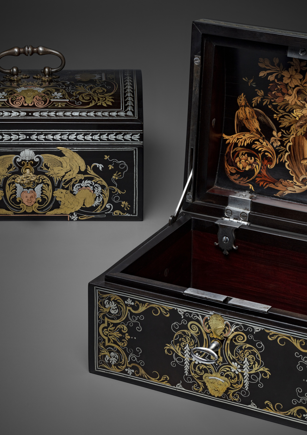Two small marquetry caskets - Galerie Kugel