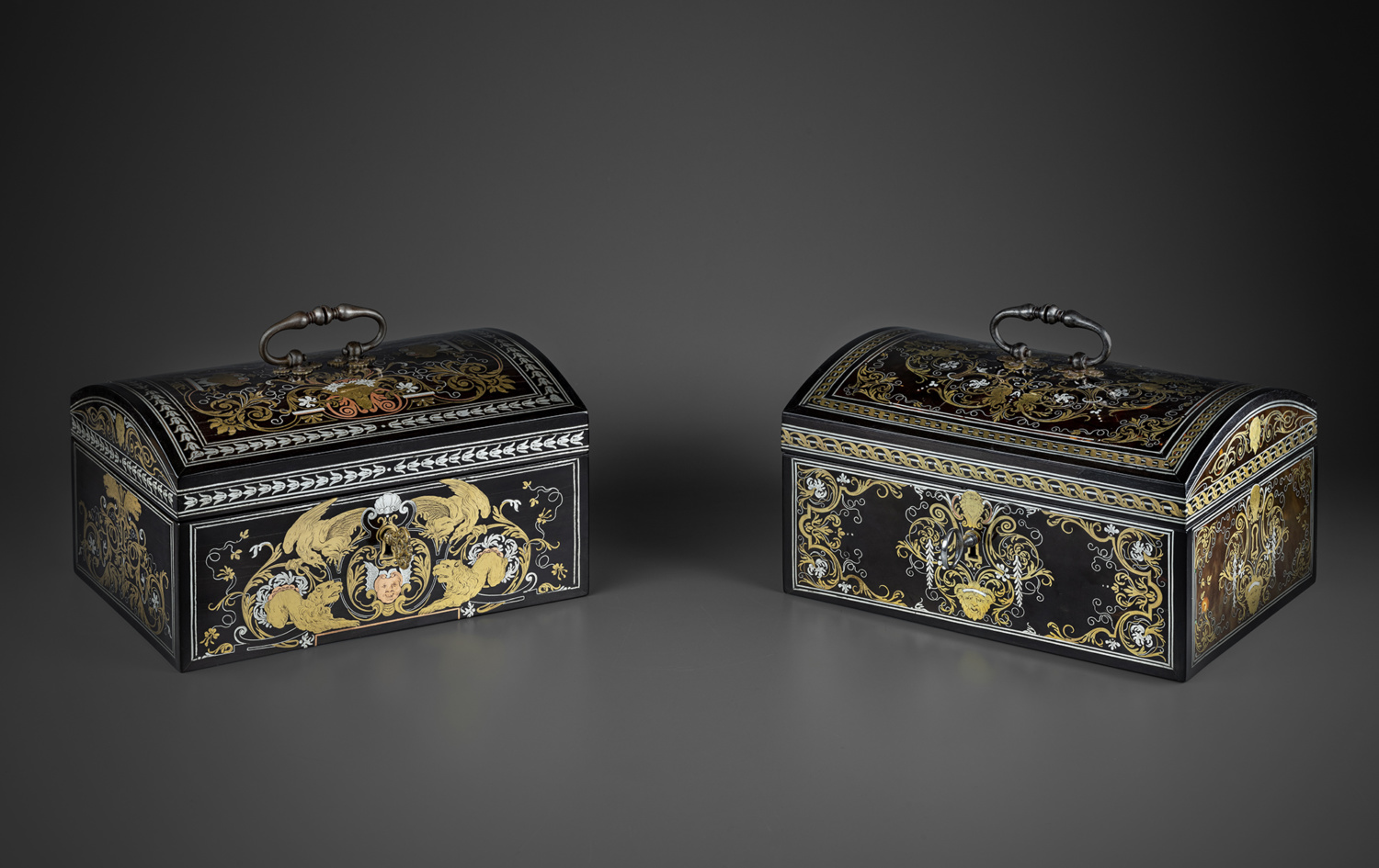 Two small marquetry caskets - Galerie Kugel