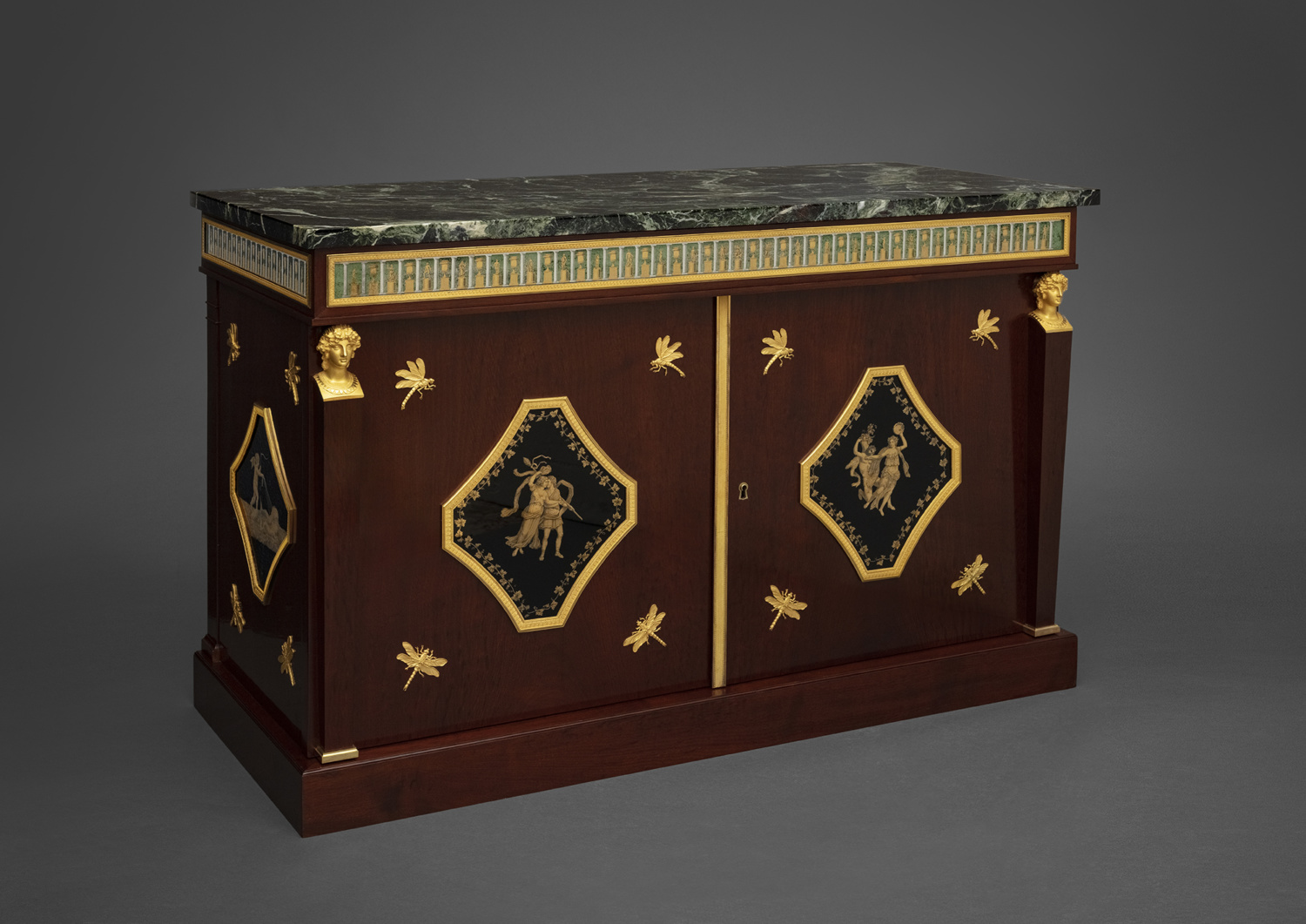 “Églomisé” glass commode from the collection of Maréchal Soult - Galerie Kugel